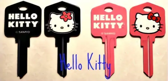 Kool Keys — fun custom house key designs including Hello Kitty