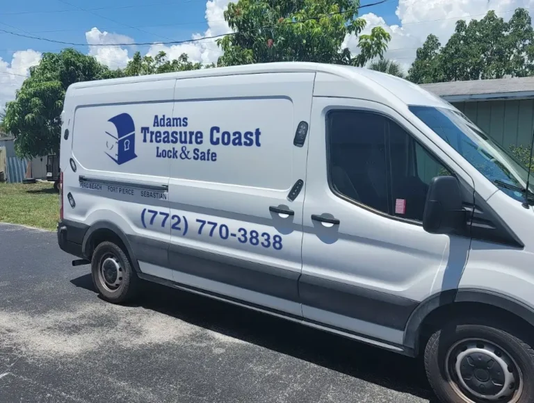 Adams Treasure Coast Lock & Safe branded mobile service van